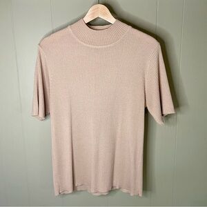 Vintage Sag Harbor Ribbed Mock Neck Top